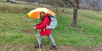 PCT2022 Test mit Rucksack und Regenschirm