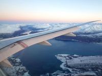 Flug &uuml;ber das winterliche Norwegen